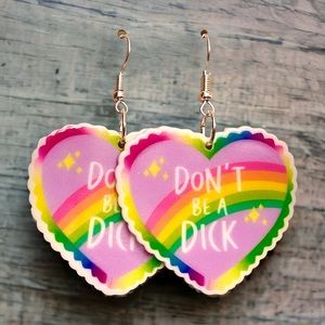 New Don’t be a Beep swear word earrings